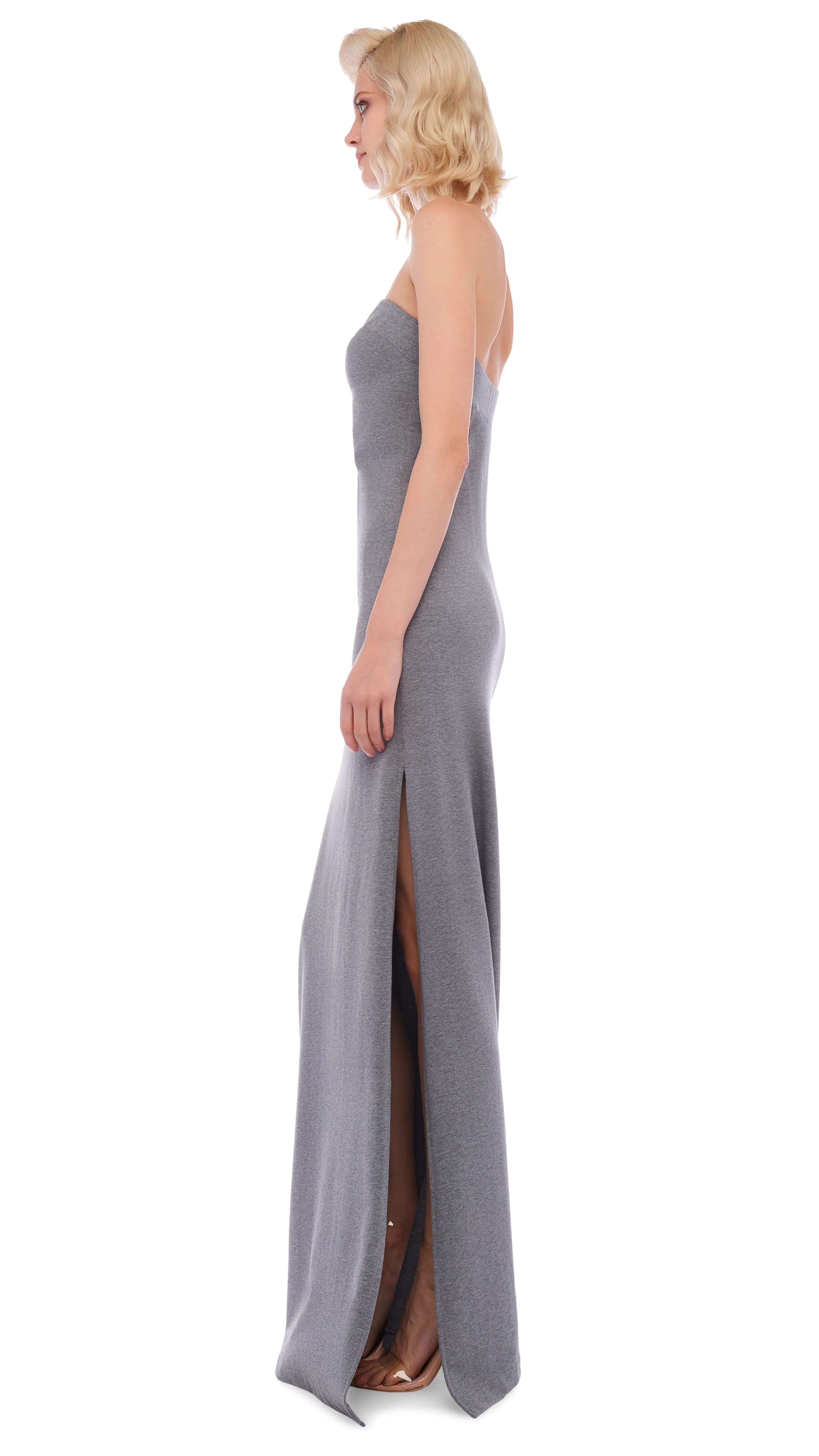 STRAPLESS SIDE SLIT GOWN sold by Norma Kamali product image thumbnail 2