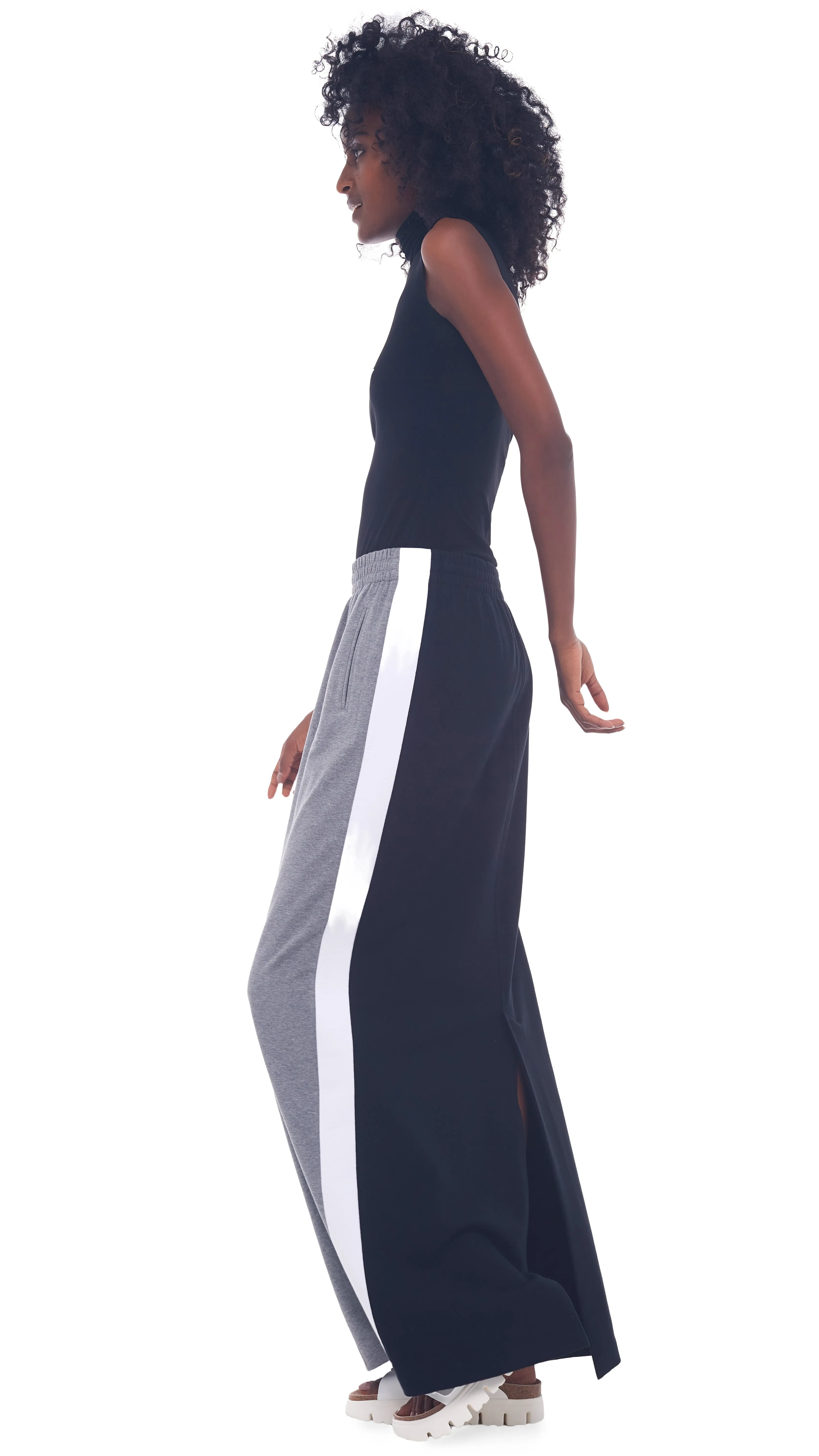 SIDE STRIPE BF SWEATSKIRT sold by Norma Kamali product image thumbnail 2