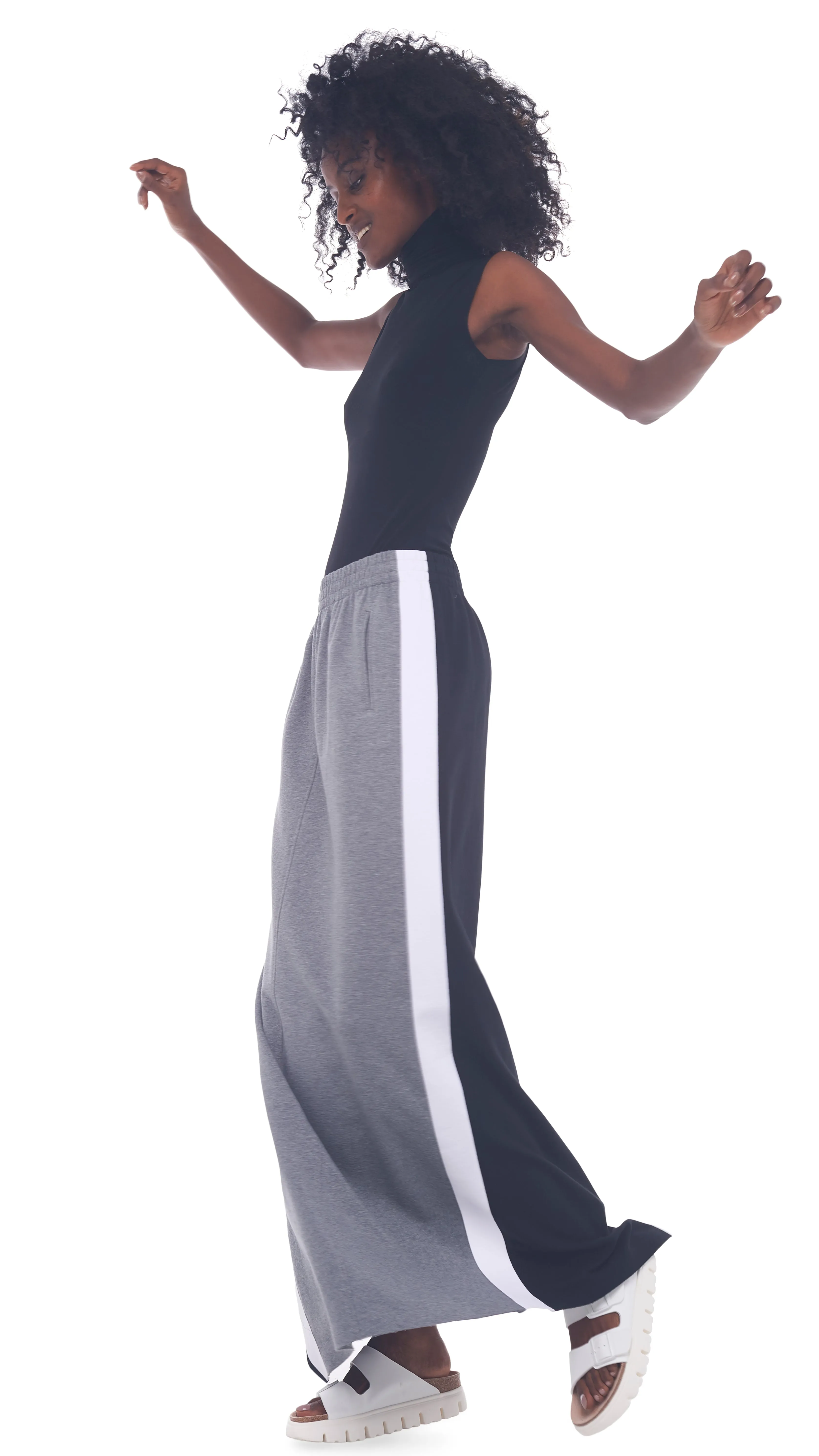 SIDE STRIPE BF SWEATSKIRT sold by Norma Kamali product image thumbnail 4