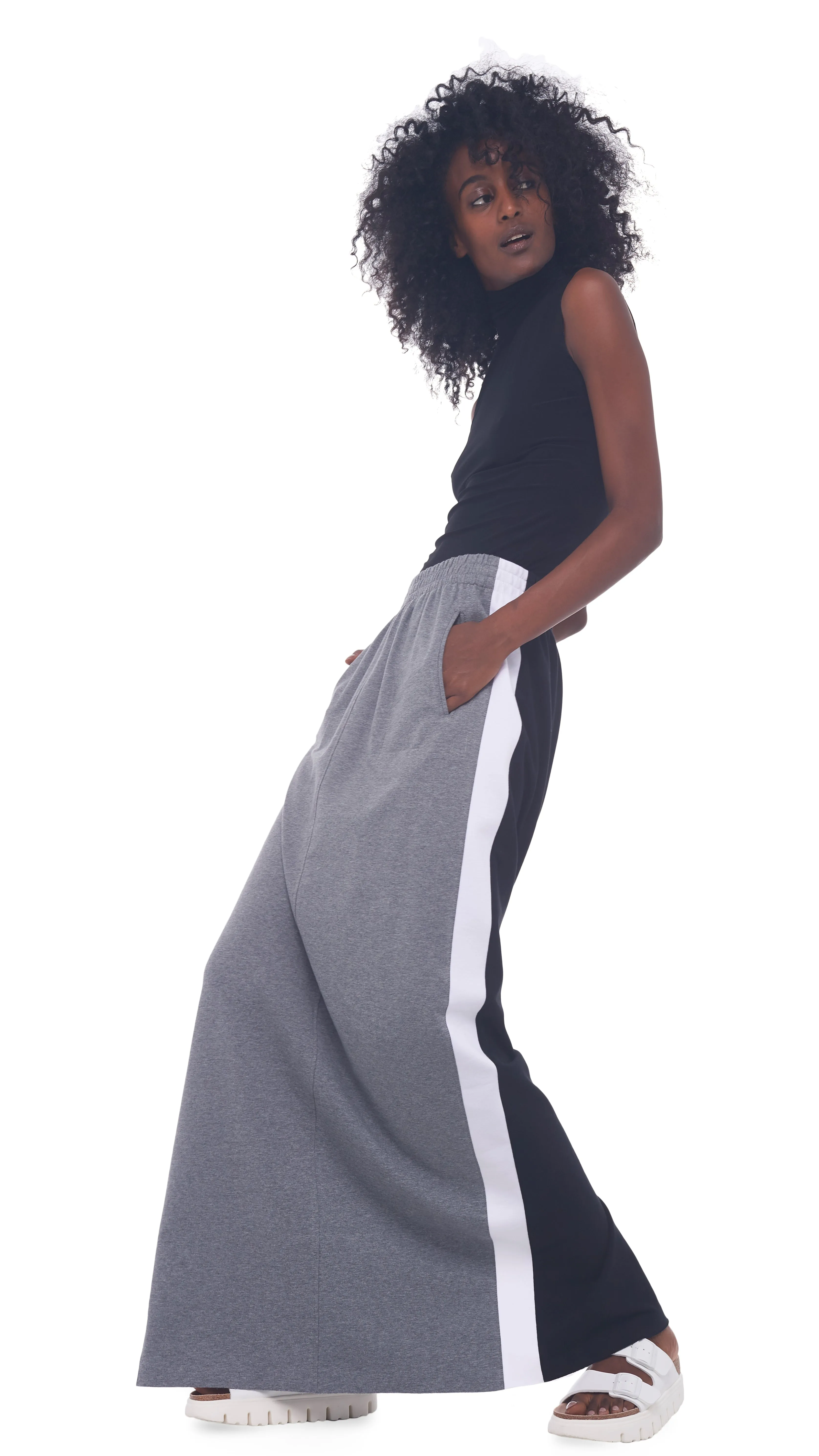 SIDE STRIPE BF SWEATSKIRT sold by Norma Kamali product image thumbnail 5
