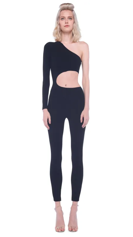 ONE SLEEVE SHANE CATSUIT sold by Norma Kamali