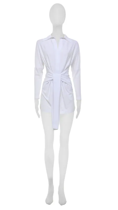 TY FRONT MINI DRESS sold by Norma Kamali