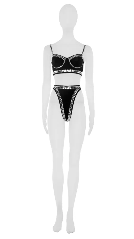 STUD HIGH LEG THONG sold by Norma Kamali