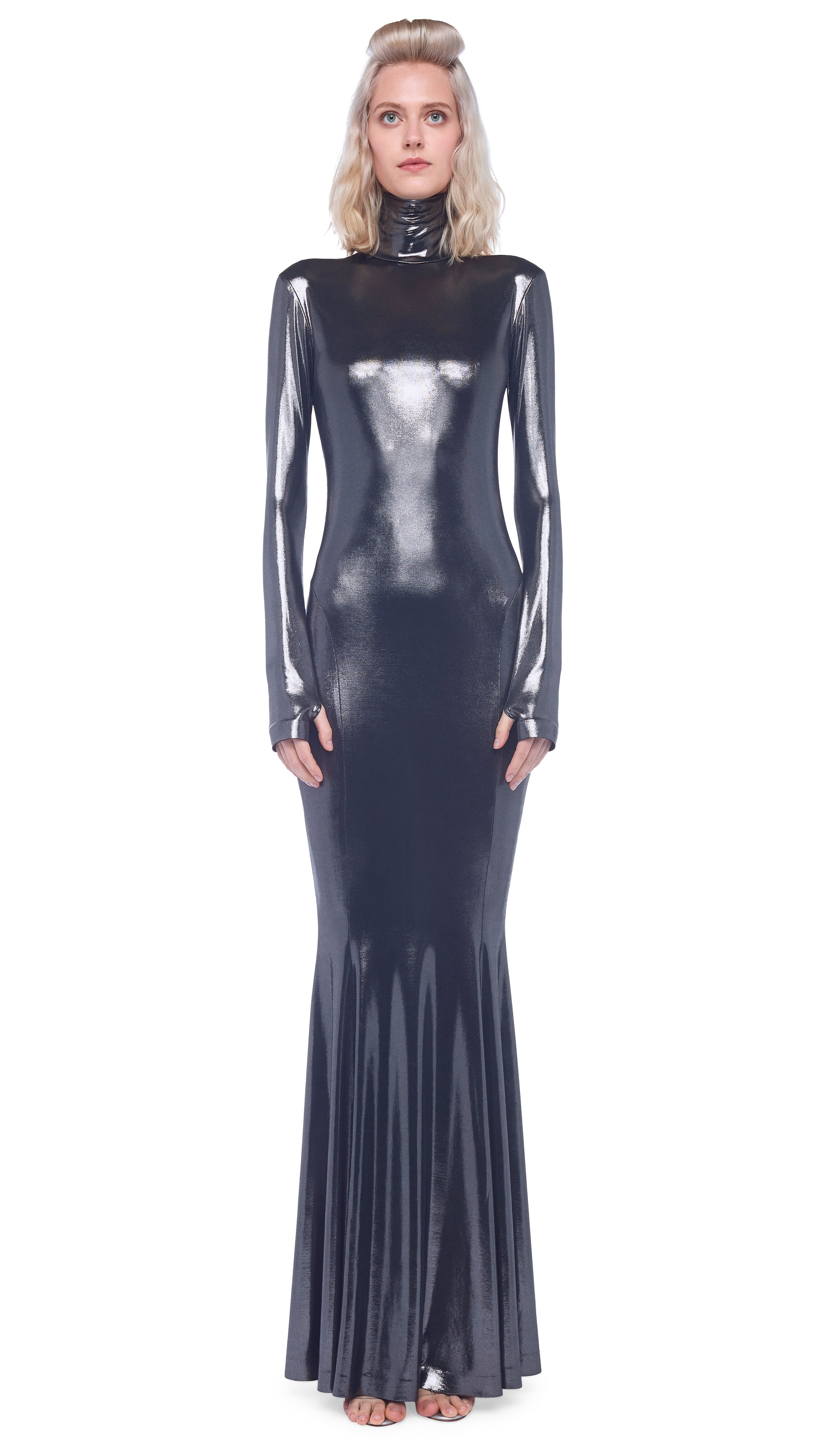 TURTLE FISHTAIL GOWN sold by Norma Kamali