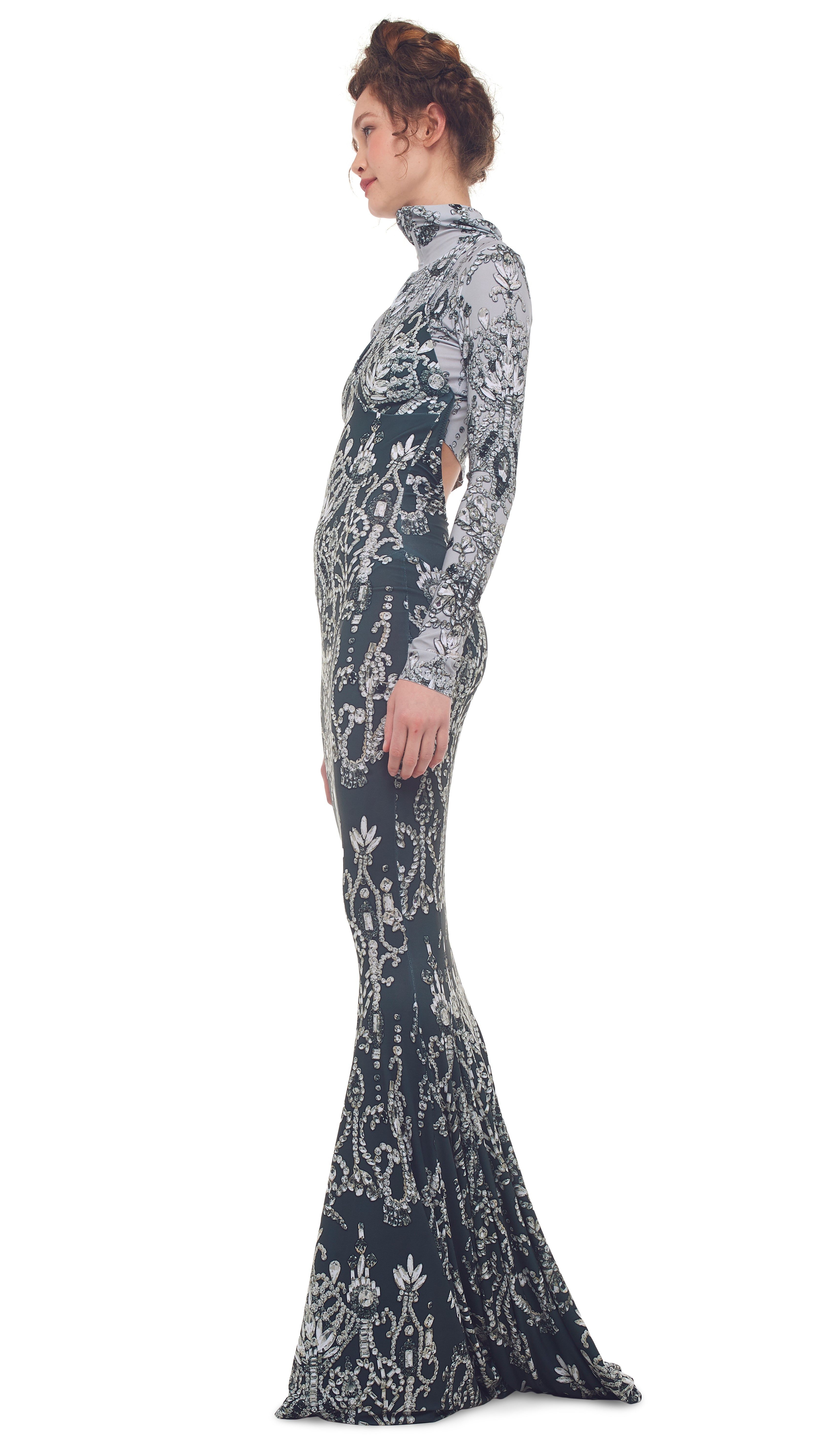 LOW BACK FISHTAIL GOWN sold by Norma Kamali product image thumbnail 2