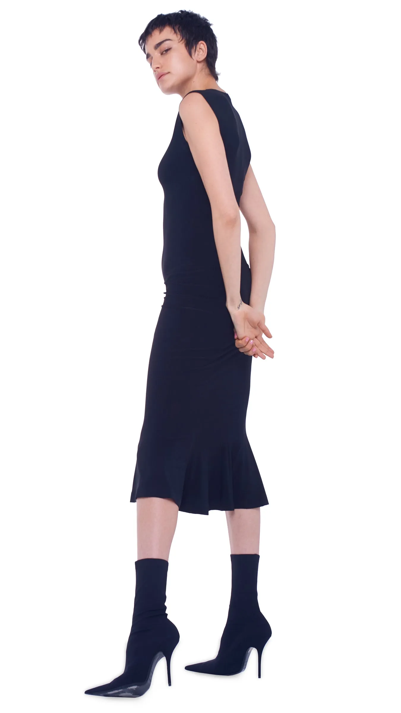 FISHTAIL DRESS TO MIDCALF sold by Norma Kamali product image thumbnail 5