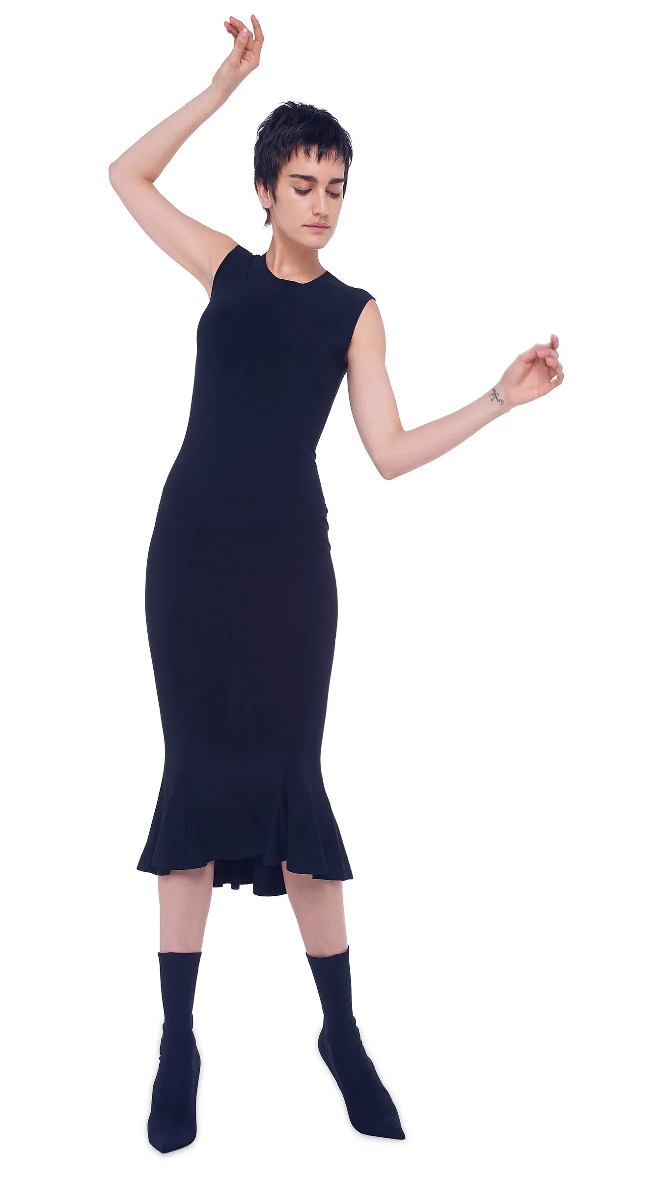 FISHTAIL DRESS TO MIDCALF sold by Norma Kamali product image thumbnail 4