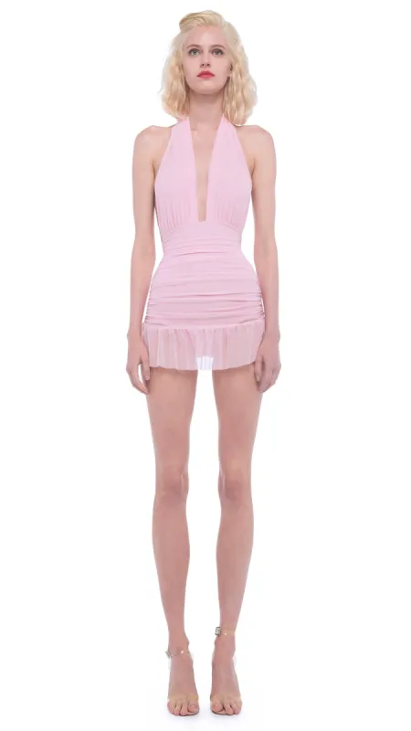 RUFFLE HALTER MIO DRESS sold by Norma Kamali