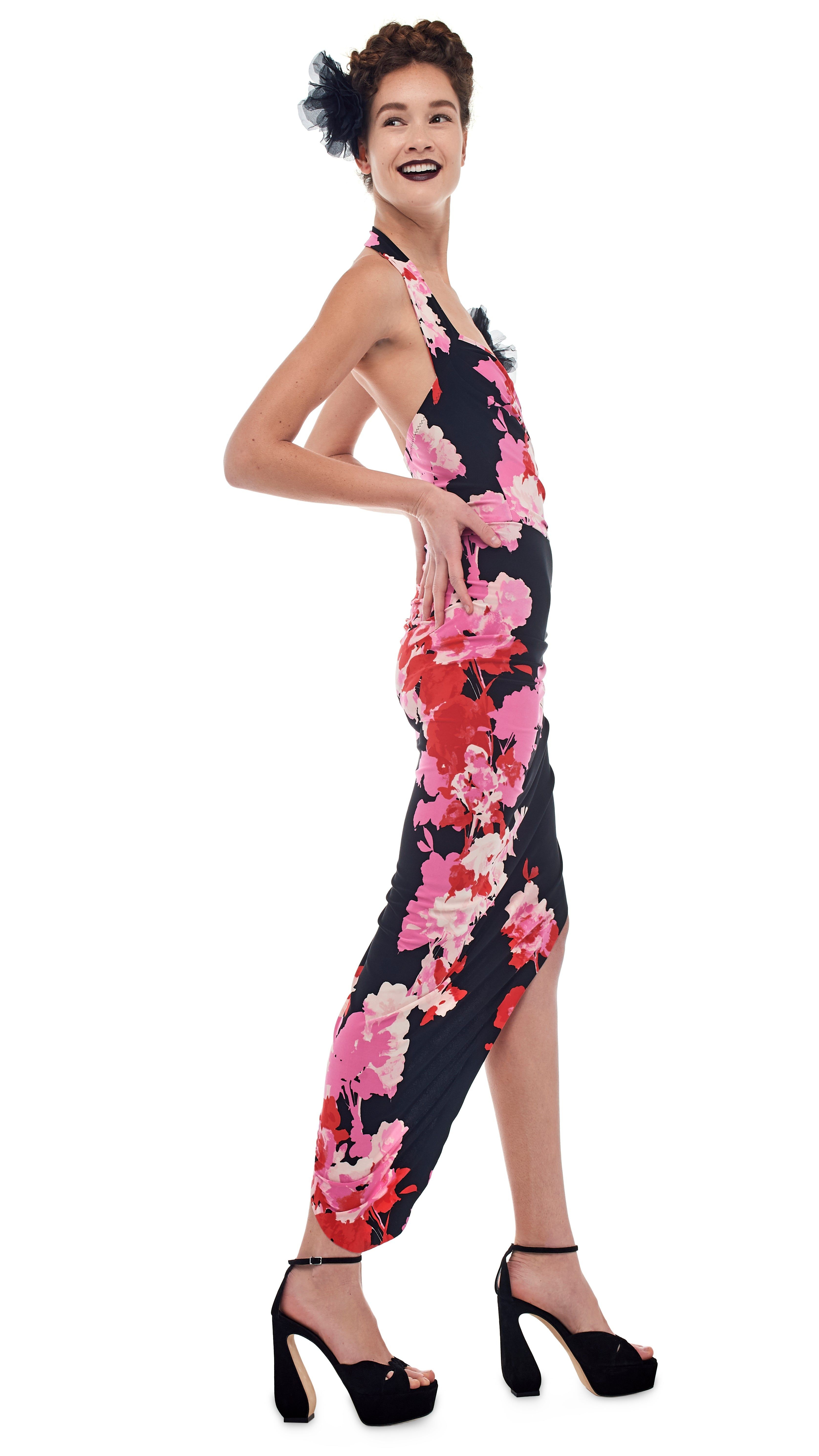 CAYLA SIDE DRAPE GOWN sold by Norma Kamali product image thumbnail 4