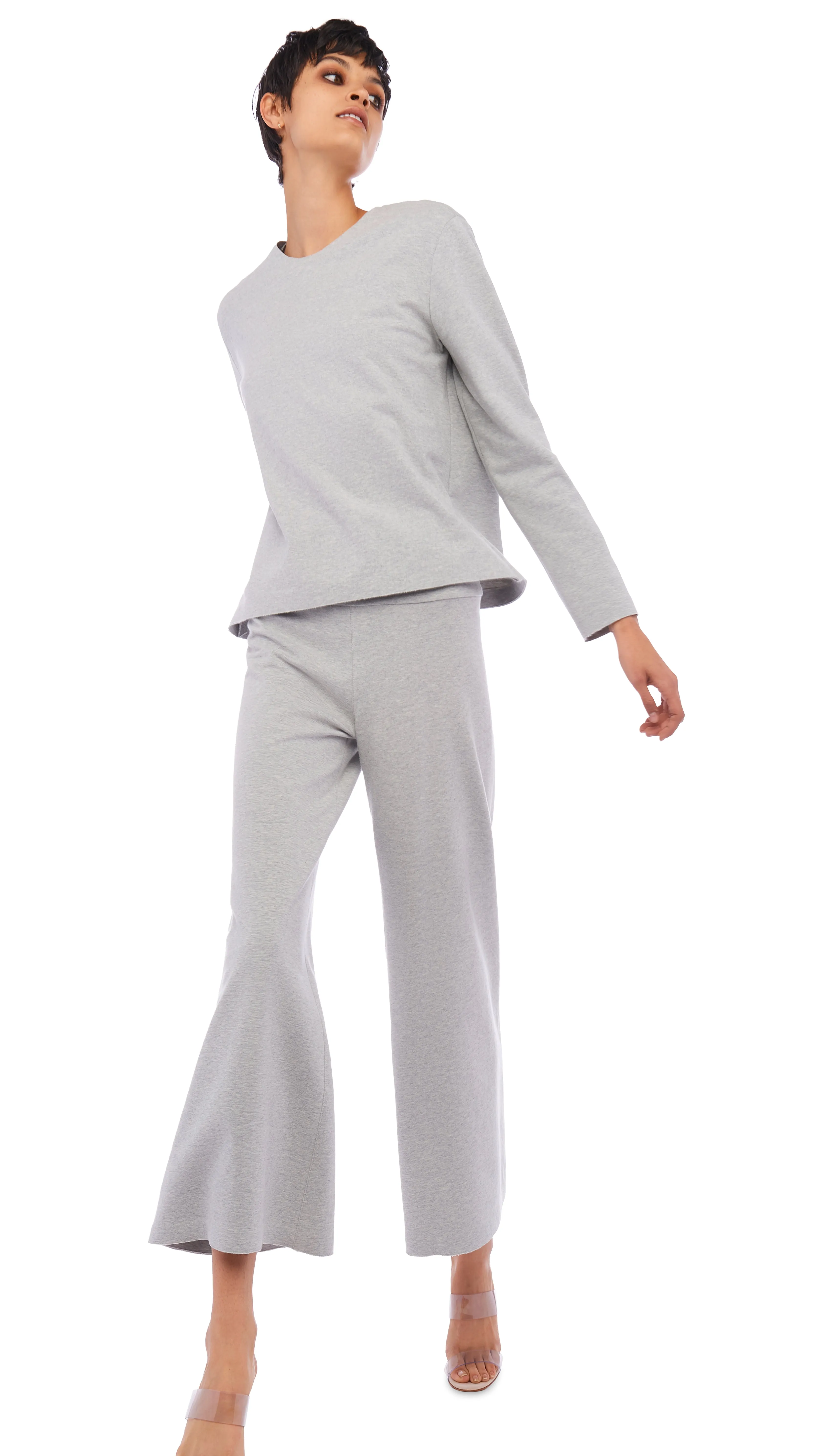 CROPPED BOYFRIEND CREW TOP sold by Norma Kamali product image thumbnail 5