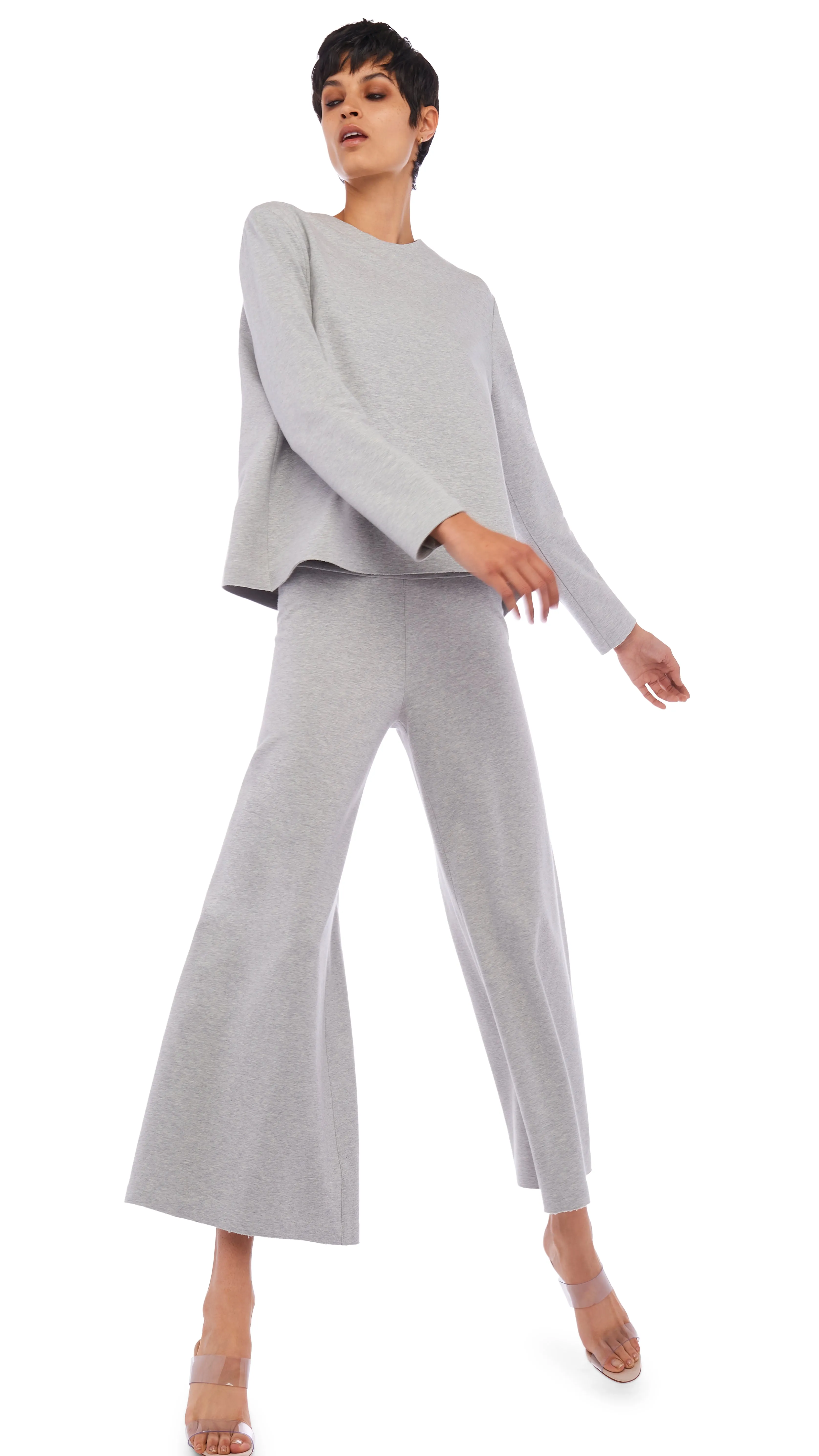 CROPPED BOYFRIEND CREW TOP sold by Norma Kamali product image thumbnail 4