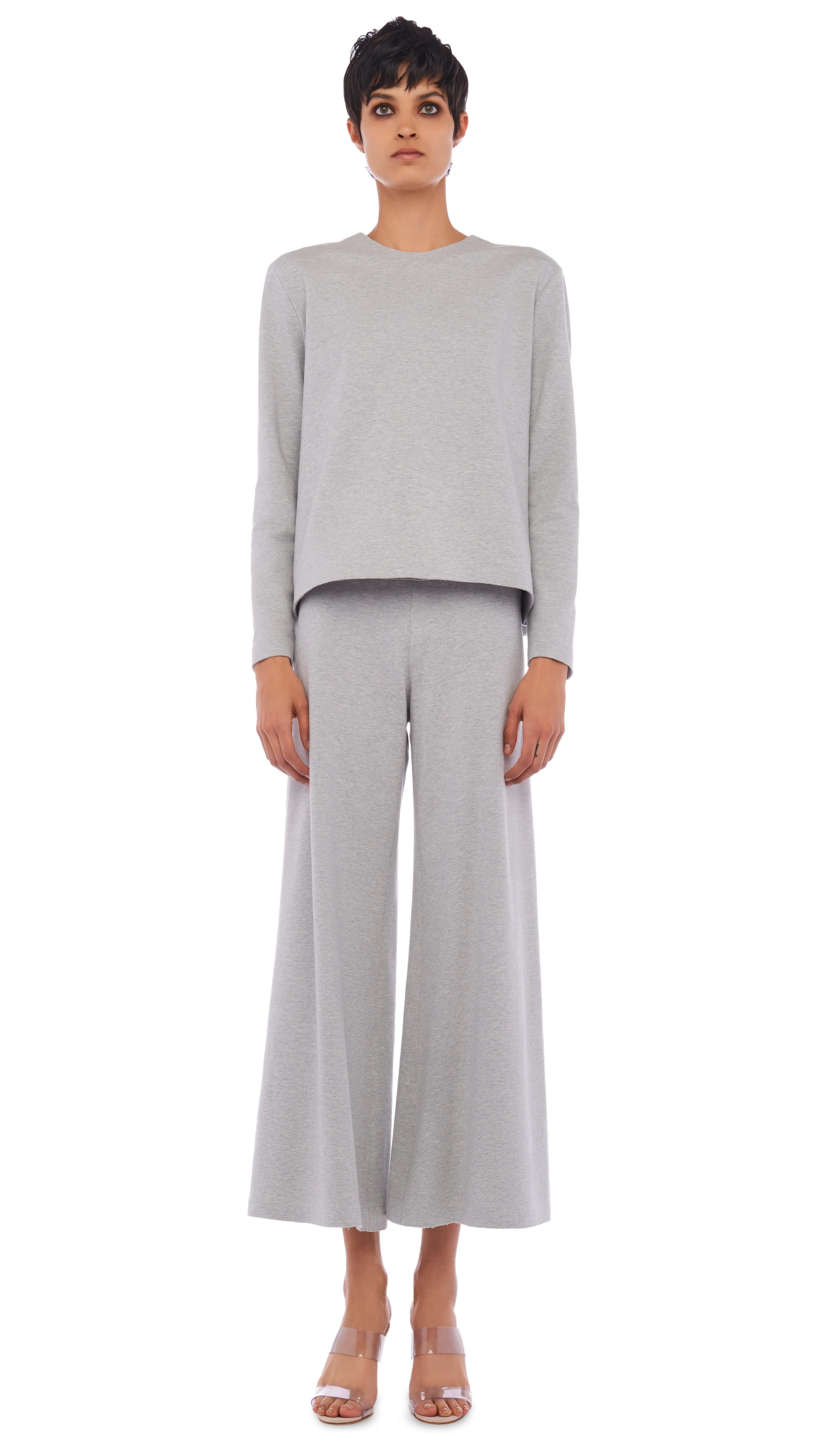 CROPPED BOYFRIEND CREW TOP sold by Norma Kamali