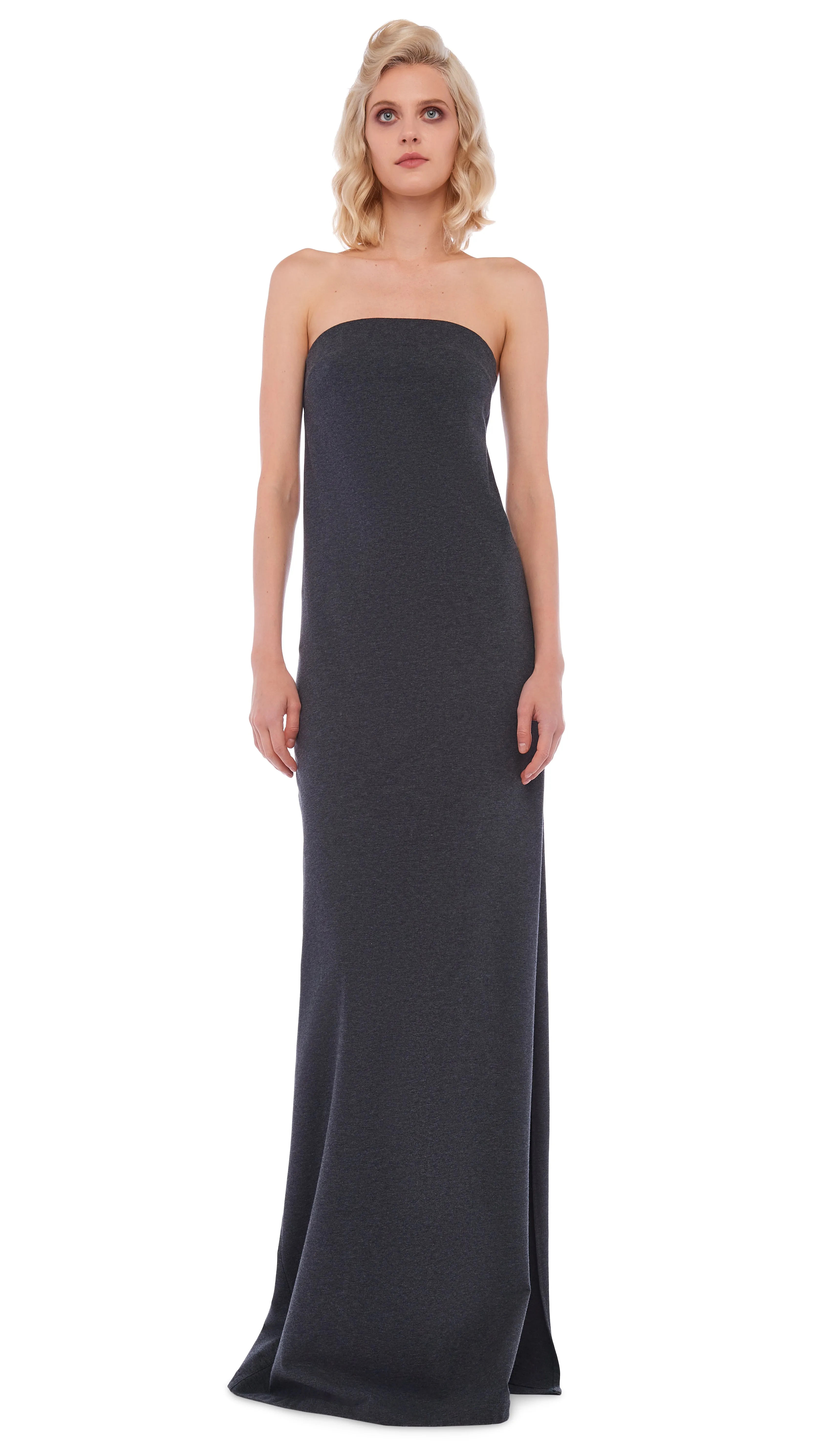 STRAPLESS SIDE SLIT GOWN sold by Norma Kamali