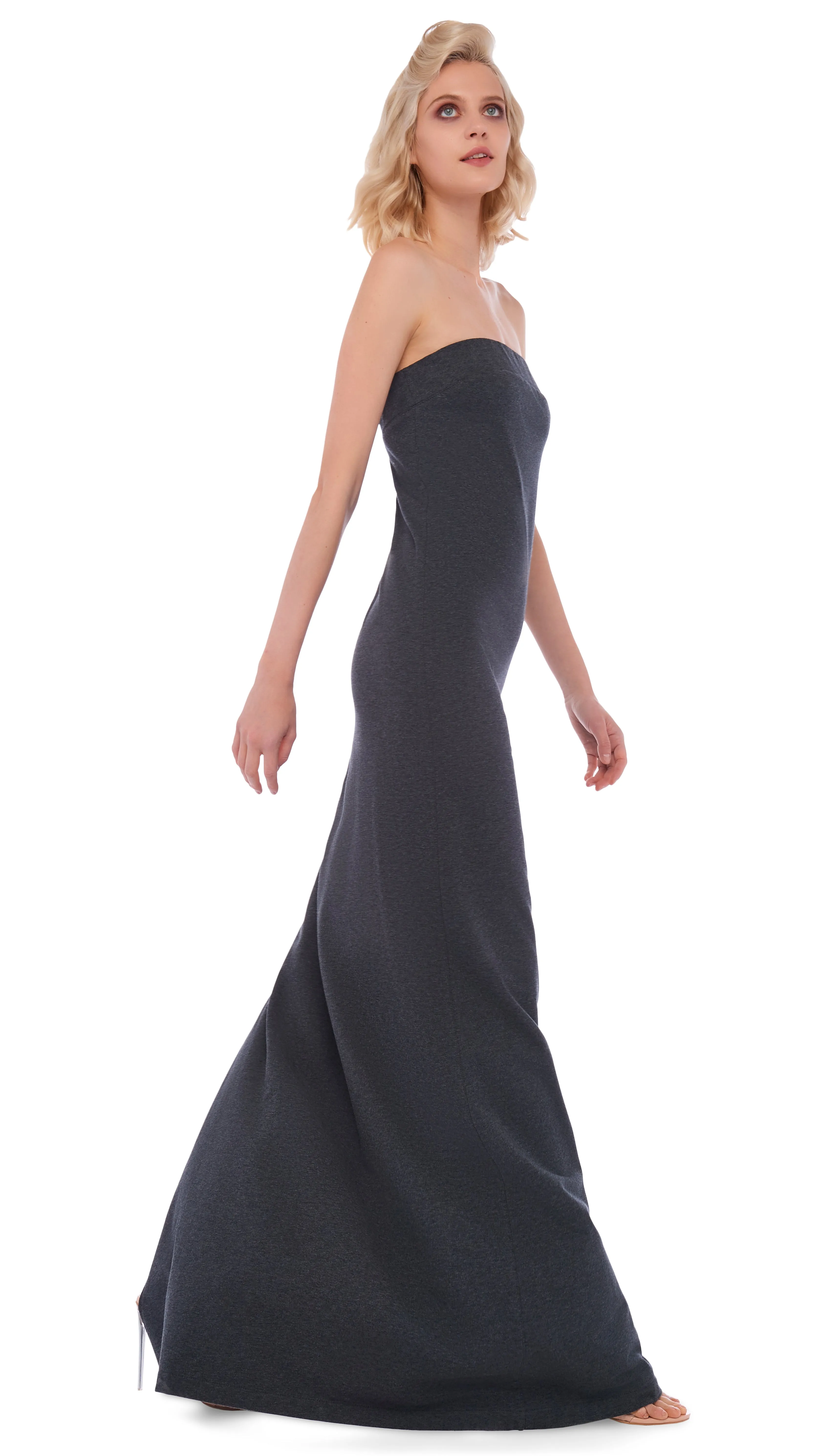 STRAPLESS SIDE SLIT GOWN sold by Norma Kamali product image thumbnail 5