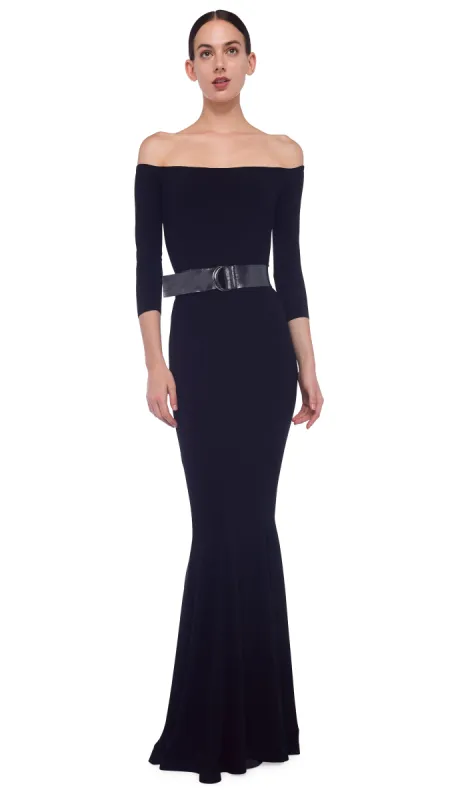 OFF SHOULDER FISHTAIL GOWN sold by Norma Kamali