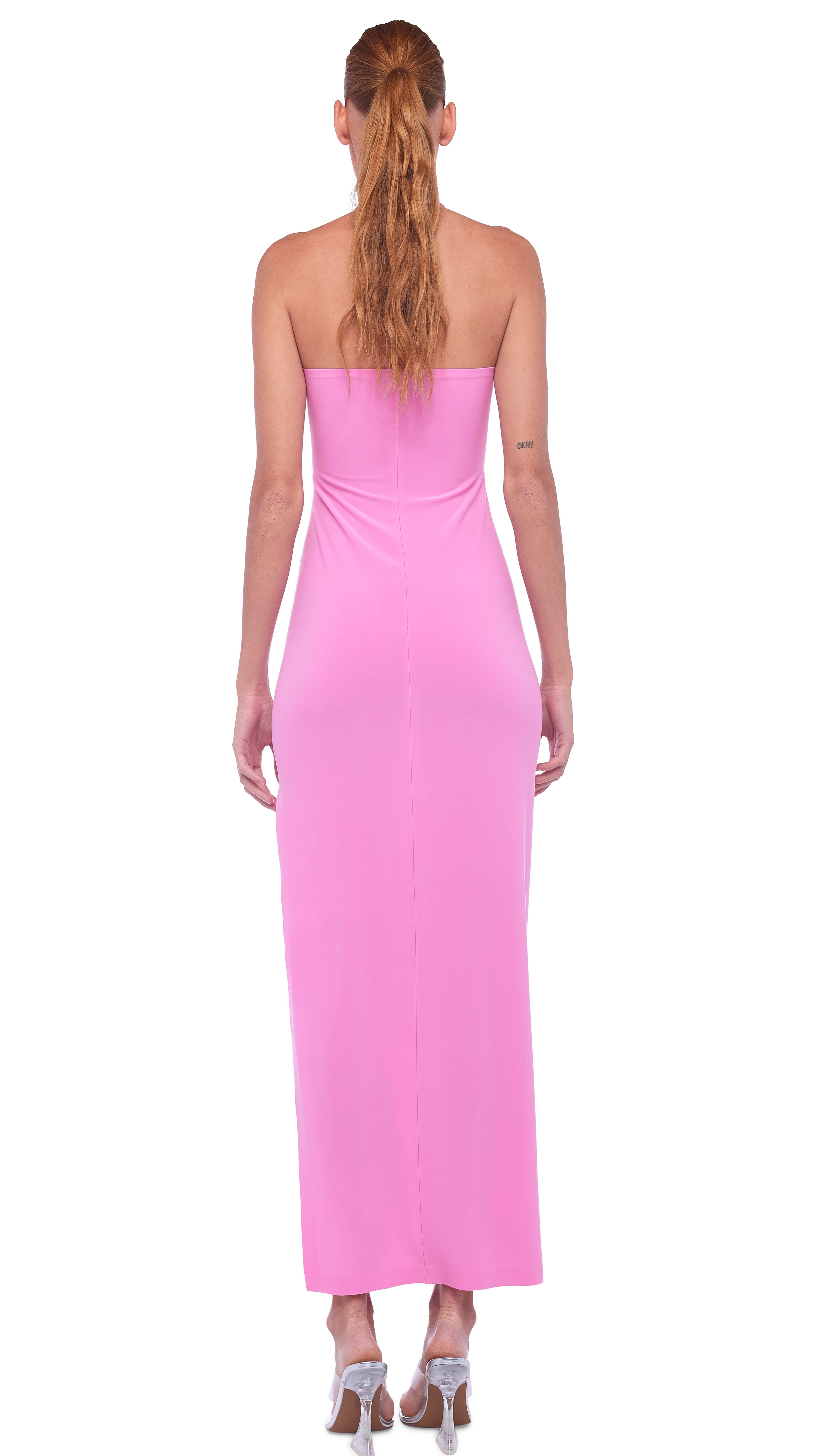 HALTER TURTLE SIDE SLIT GOWN sold by Norma Kamali product image thumbnail 3