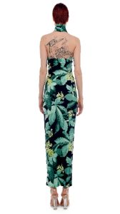 HALTER TURTLE SIDE SLIT GOWN sold by Norma Kamali