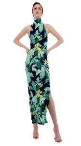 HALTER TURTLE SIDE SLIT GOWN sold by Norma Kamali