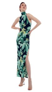 HALTER TURTLE SIDE SLIT GOWN sold by Norma Kamali