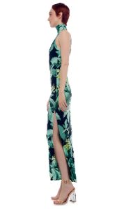 HALTER TURTLE SIDE SLIT GOWN sold by Norma Kamali