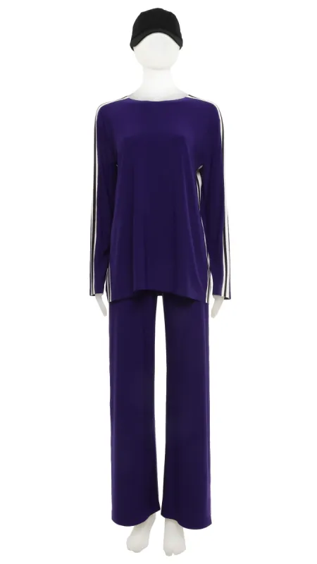 SIDE STRIPE BF CREW TOP sold by Norma Kamali