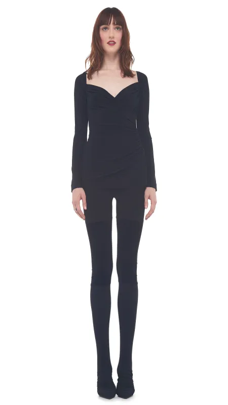 SWEETHEART SIDE DRAPE TOP sold by Norma Kamali
