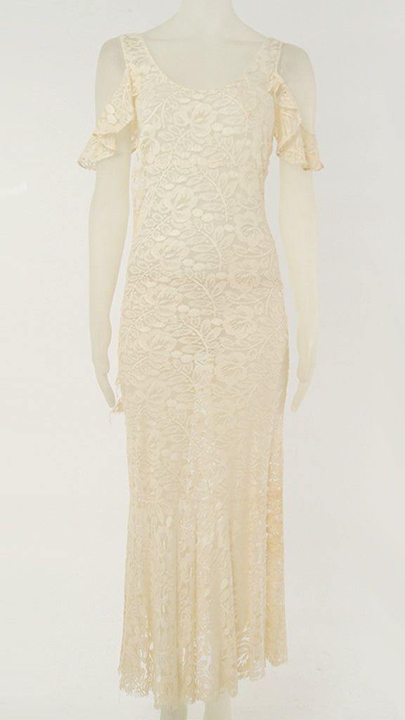 COLD SHOULDER LACE DRESS sold by Norma Kamali