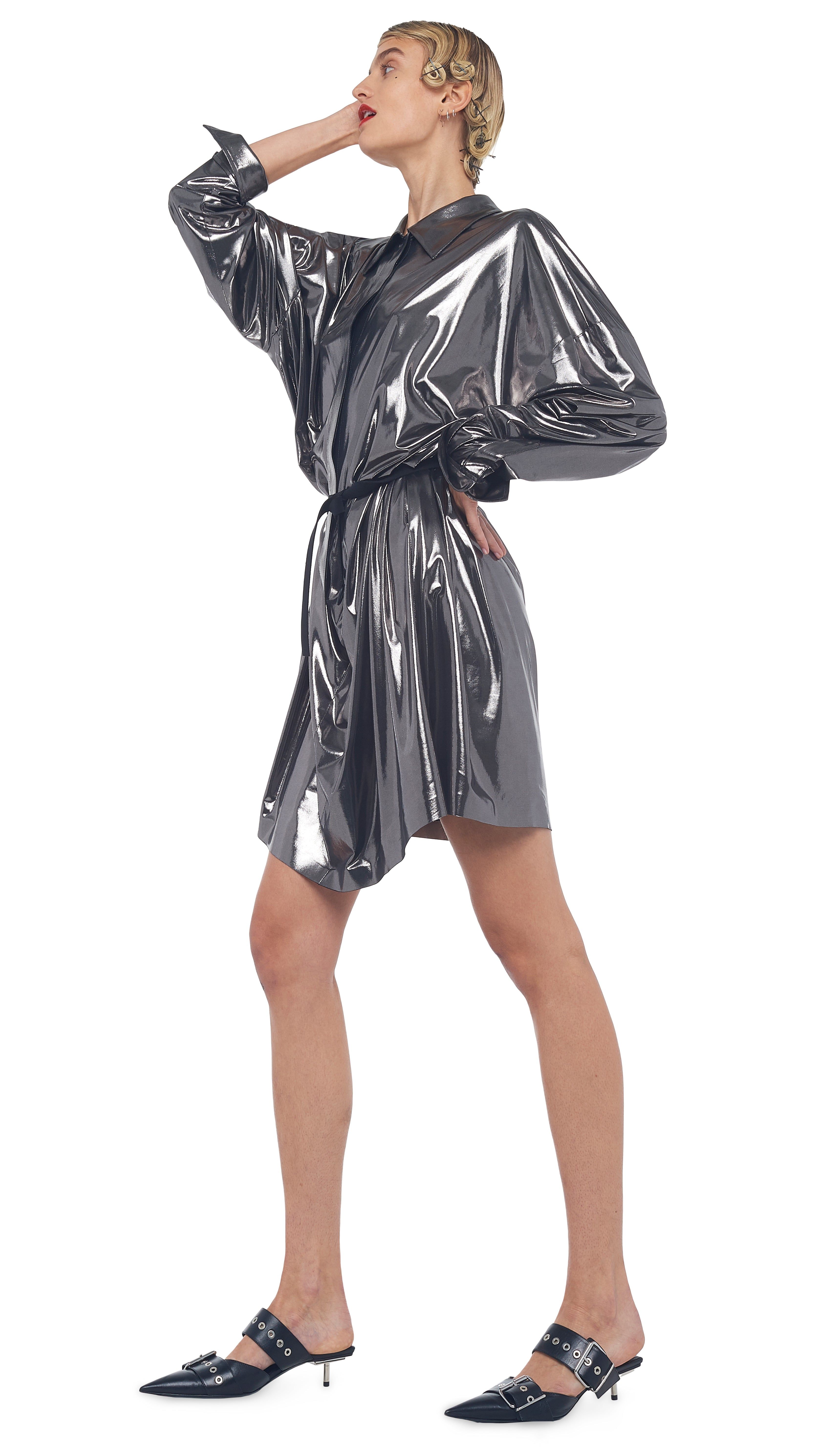 OVERSIZE BF NK SHIRT DRESS sold by Norma Kamali product image thumbnail 4