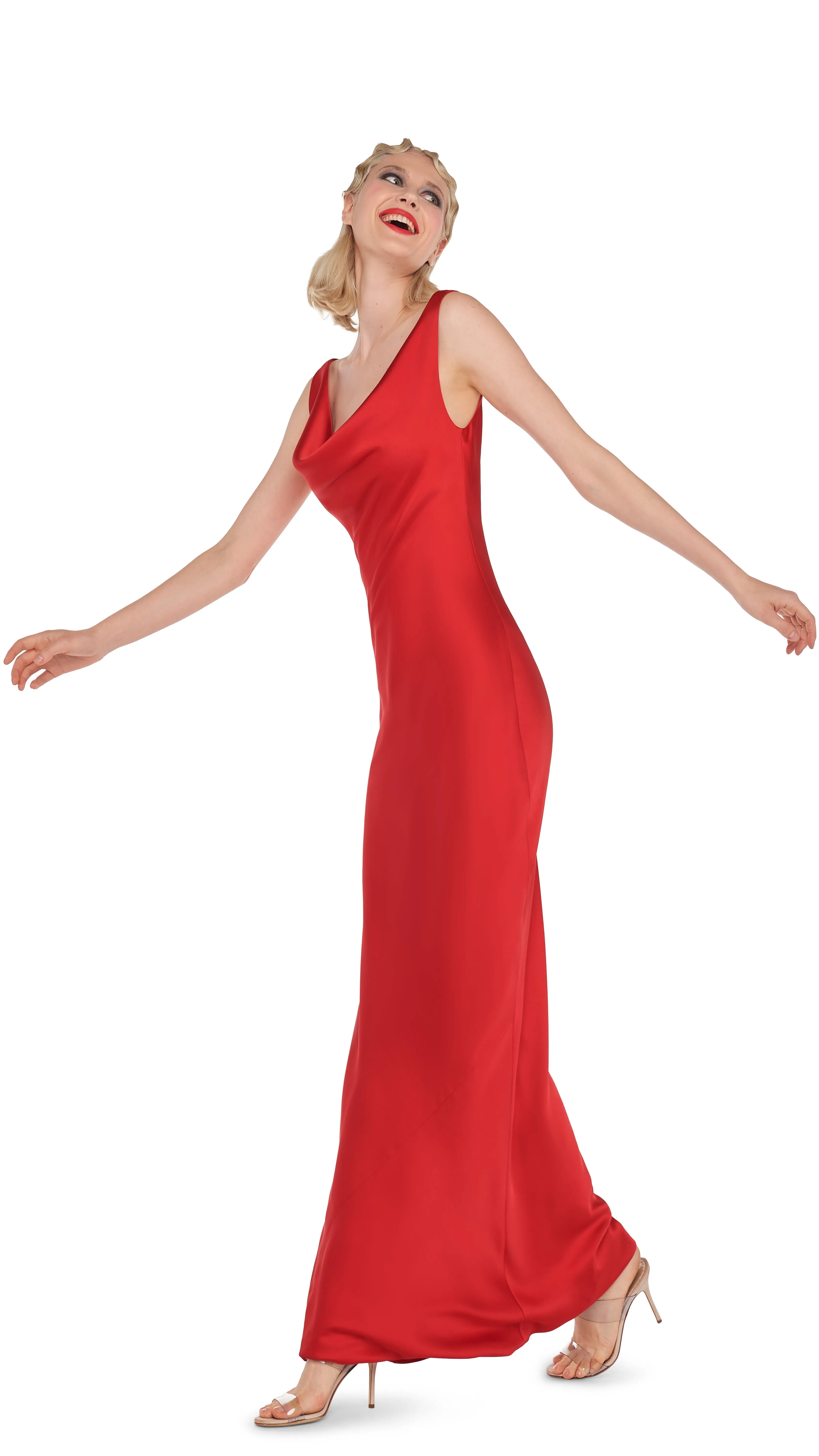 DEEP DRAPE NECK GOWN sold by Norma Kamali product image thumbnail 4