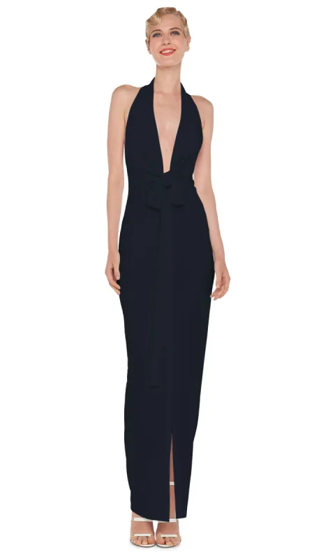 TIE FRONT HALTER GOWN sold by Norma Kamali