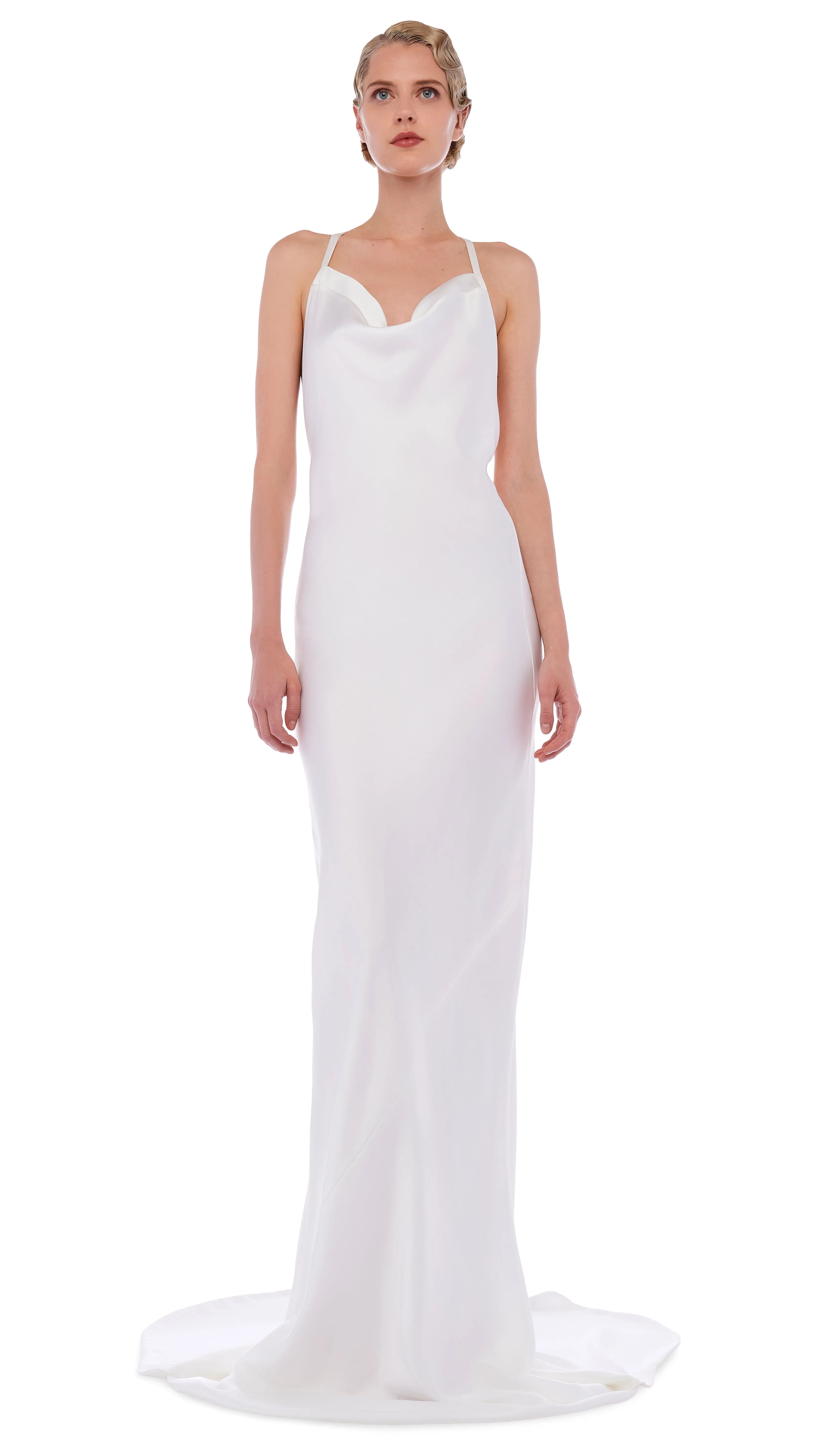 CROSS BACK BIAS GOWN sold by Norma Kamali