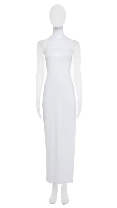 HALTER TURTLE SIDE SLIT GOWN sold by Norma Kamali