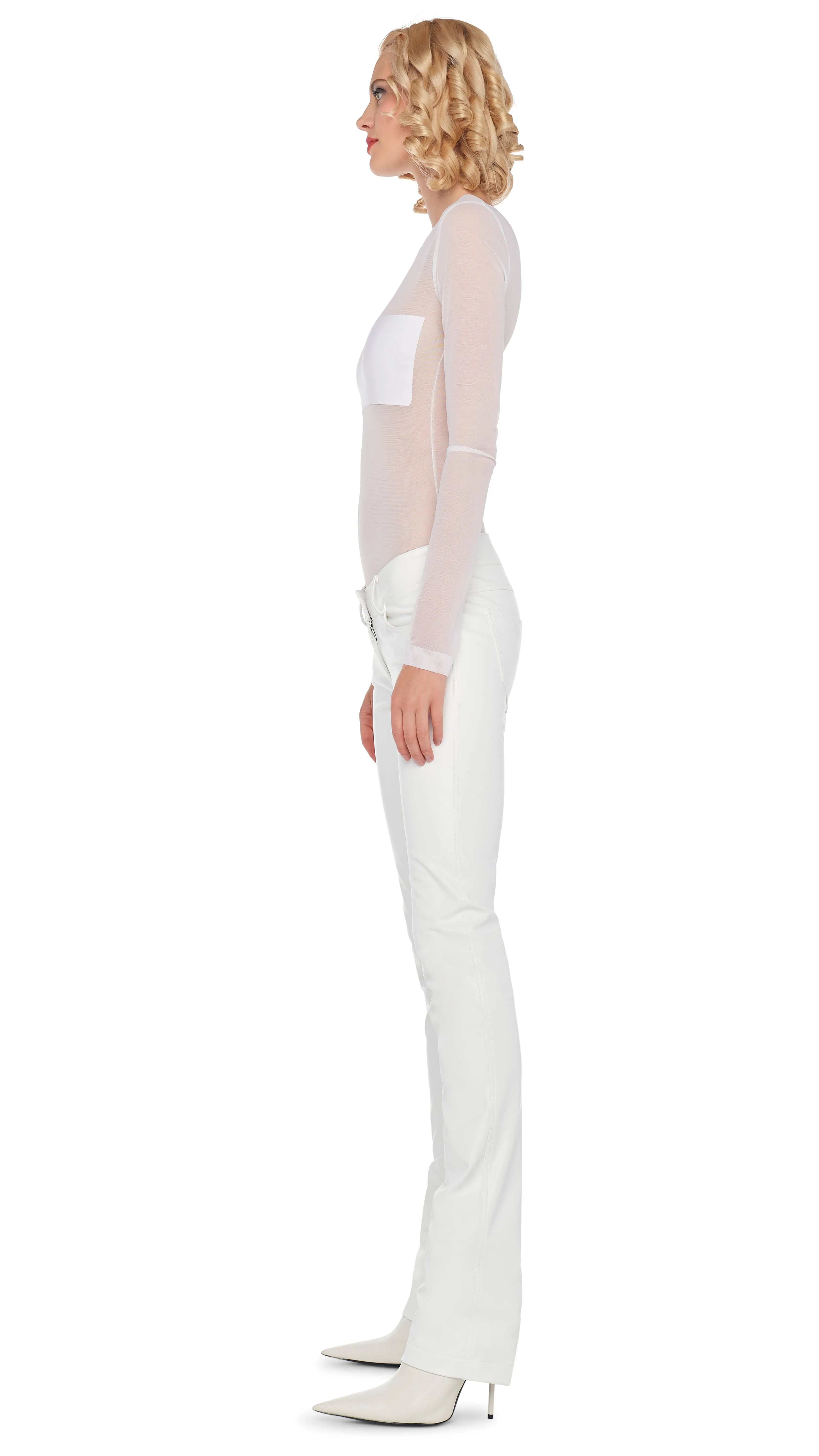 LONG SLEEVE DASH APPLIQUE TOP sold by Norma Kamali product image thumbnail 2