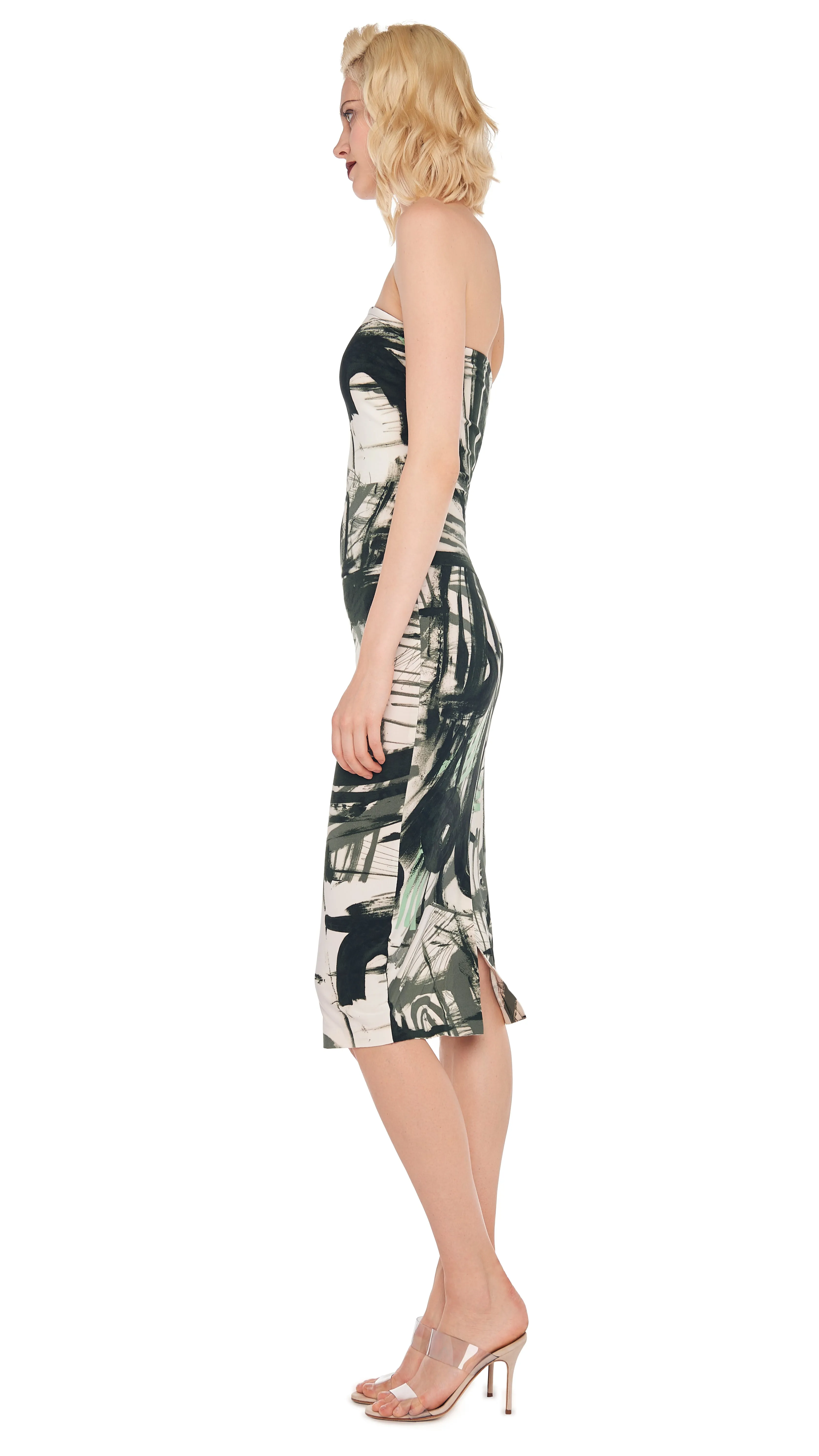 STRAPLESS DRESS TO KNEE sold by Norma Kamali product image thumbnail 2