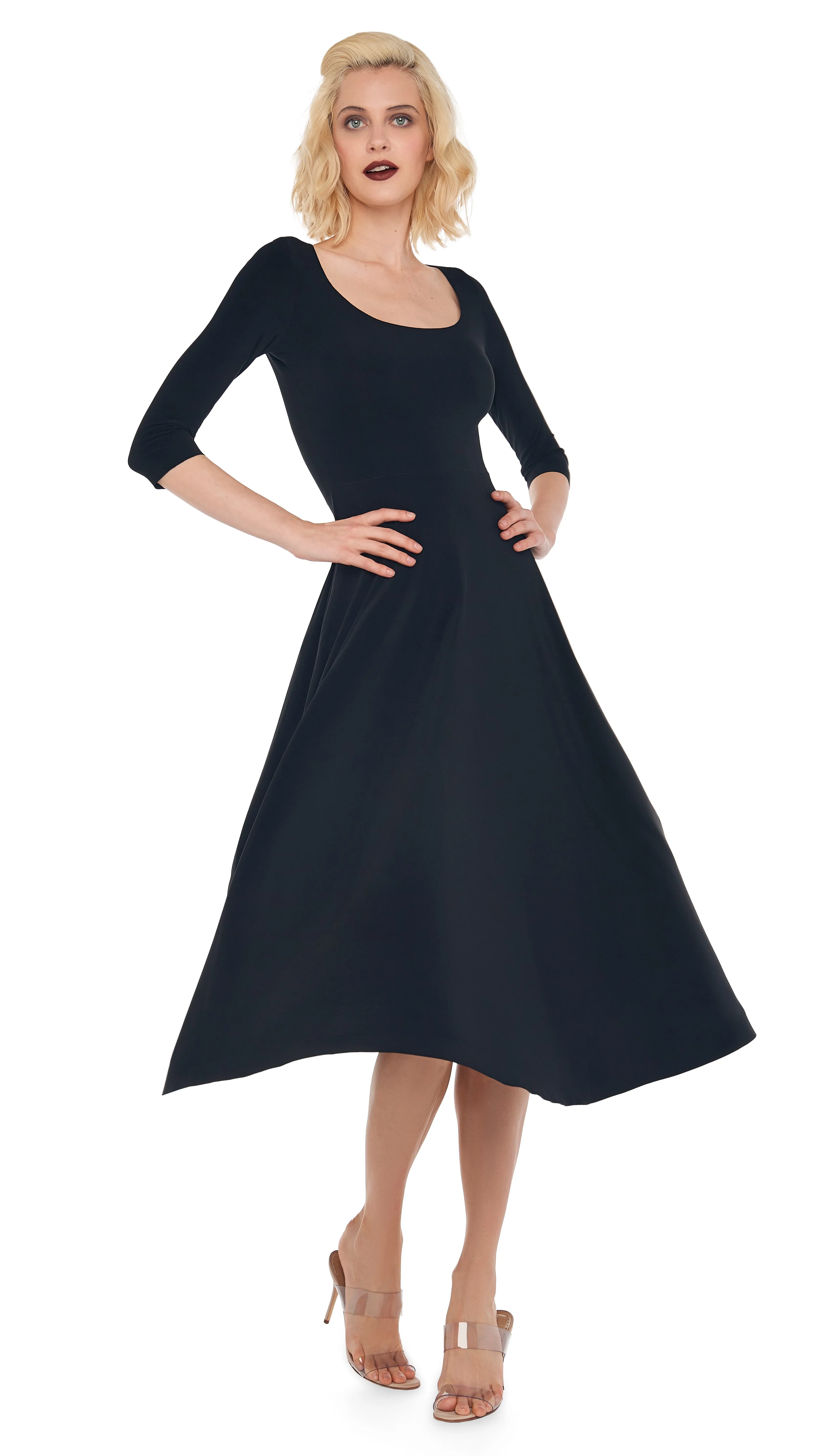 REVERSIBLE SCOOP DRESS sold by Norma Kamali product image thumbnail 4