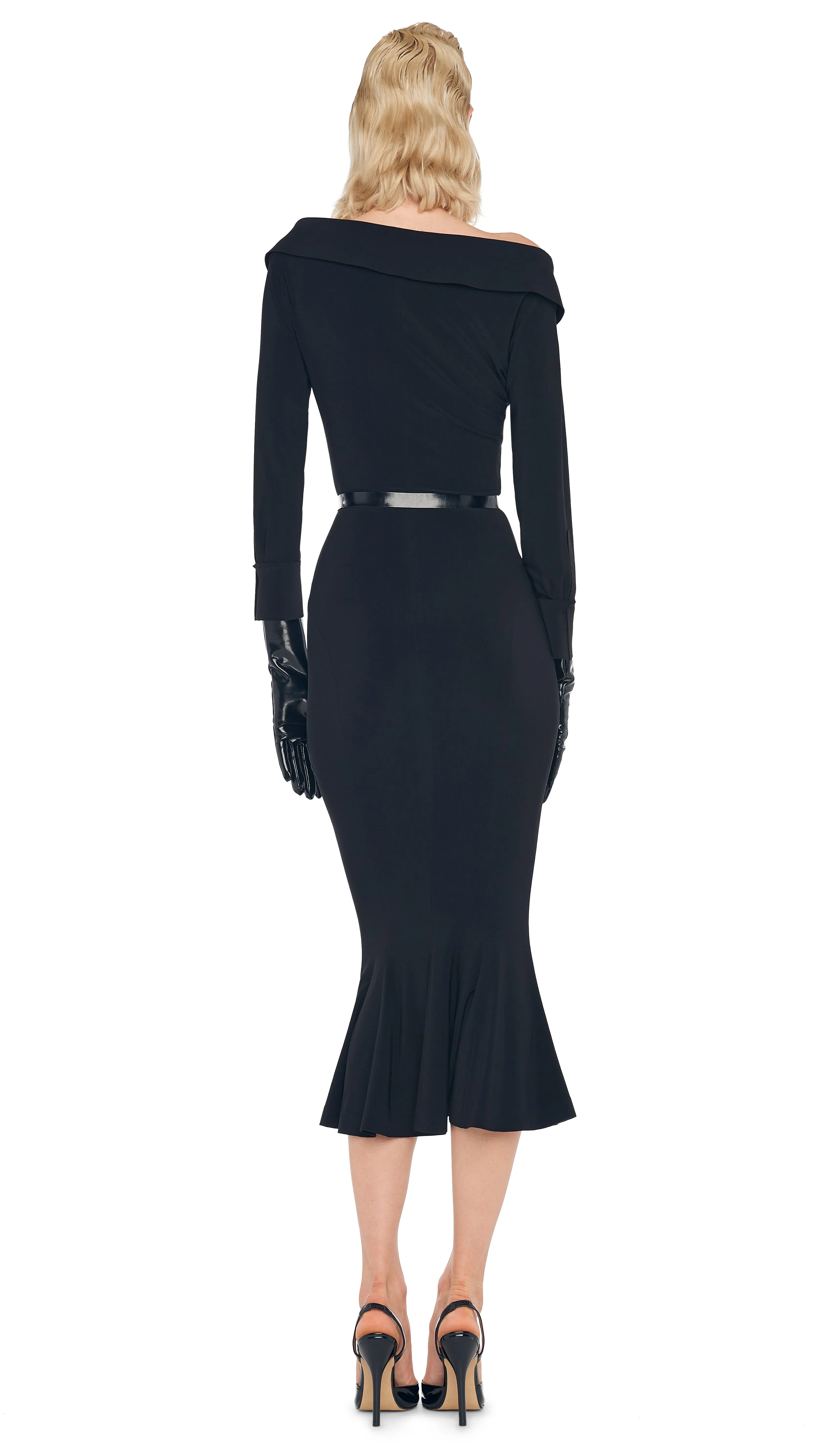 OFF SHOULDER FISHTAIL DRESS sold by Norma Kamali product image thumbnail 3