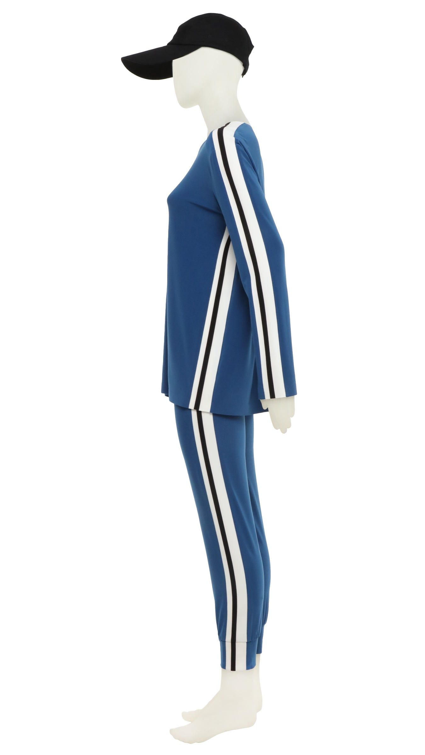 SIDE STRIPE BF CREW TOP sold by Norma Kamali product image thumbnail 2