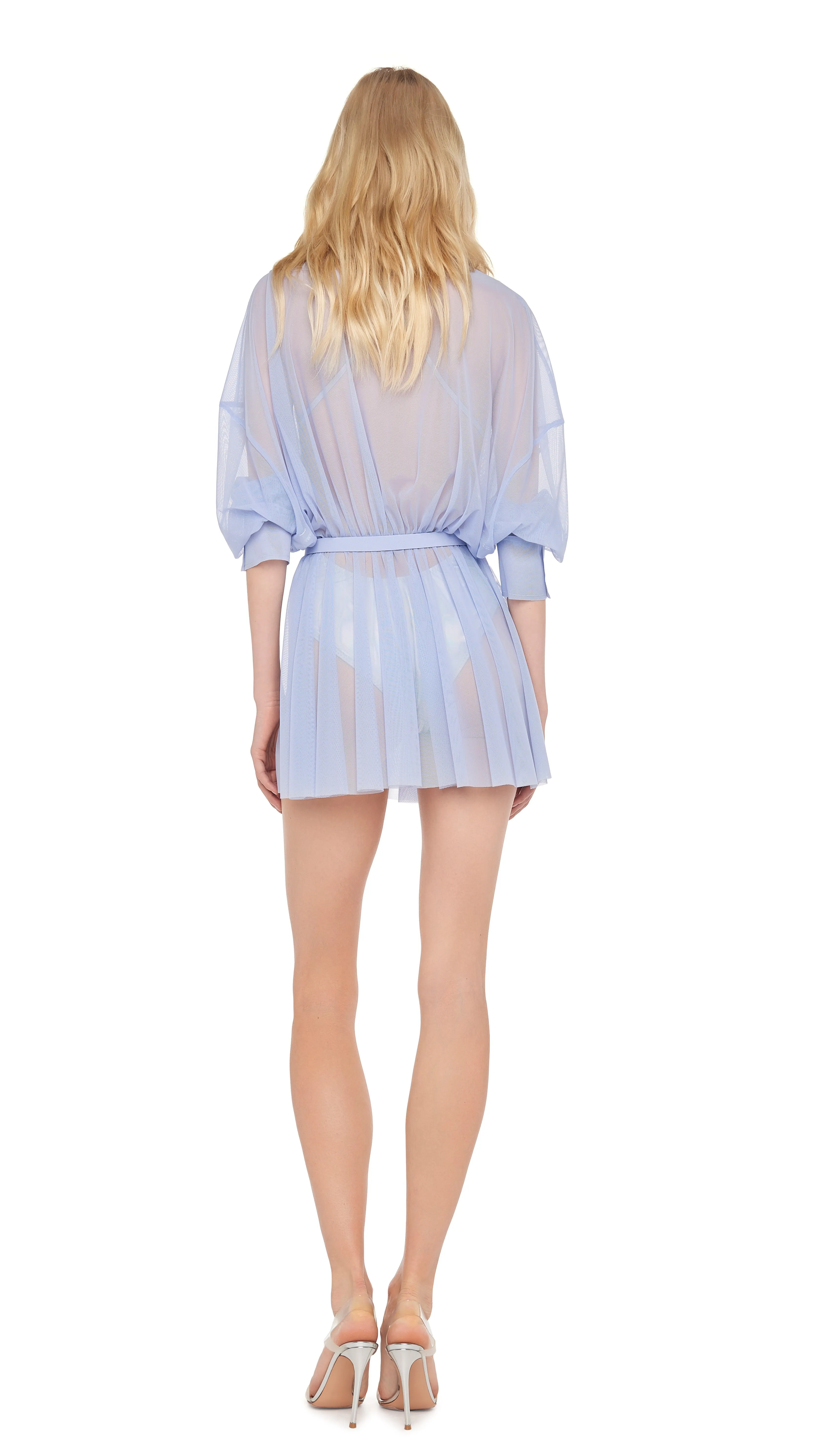 SUPER OS BF NK SHIRT FLARED MINI DRESS W/ BOW sold by Norma Kamali product image thumbnail 3