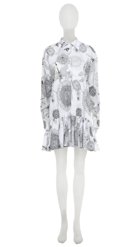 OVERSIZE BF RUFFLE NK SHIRT sold by Norma Kamali