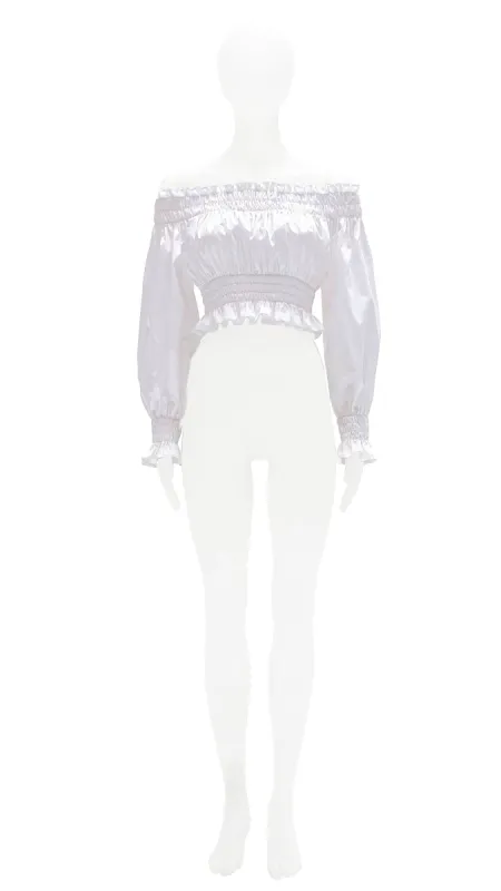 CROPPED PEASANT TOP sold by Norma Kamali