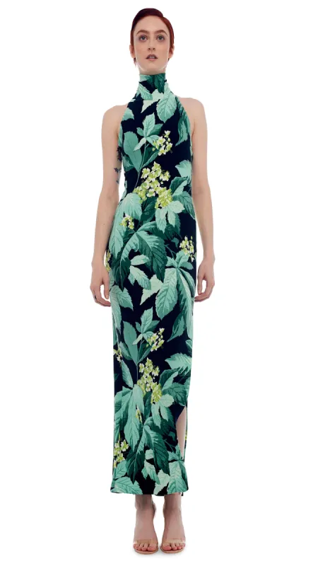 HALTER TURTLE SIDE SLIT GOWN sold by Norma Kamali
