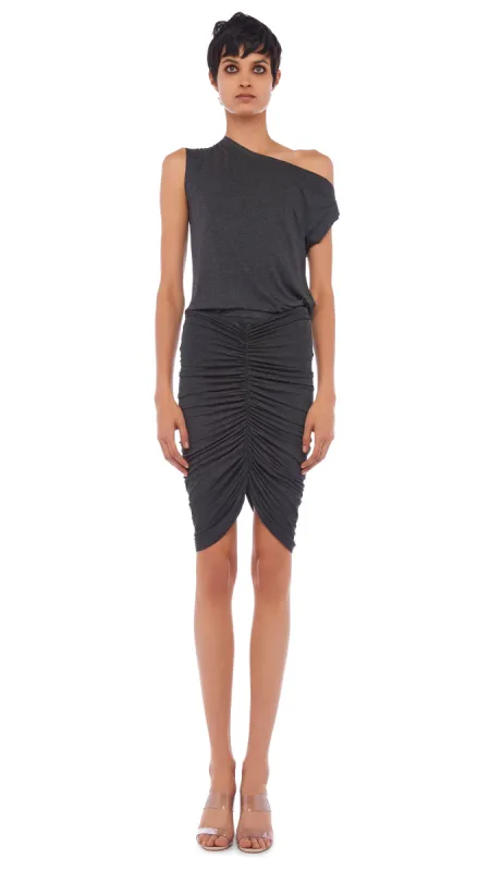 SHIRRED MINI SKIRT sold by Norma Kamali