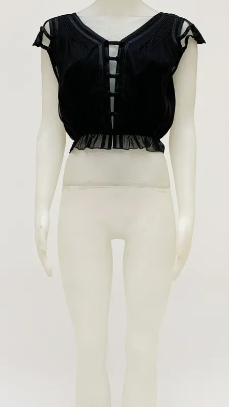 CAP SLEEVE CROP TOP sold by Norma Kamali