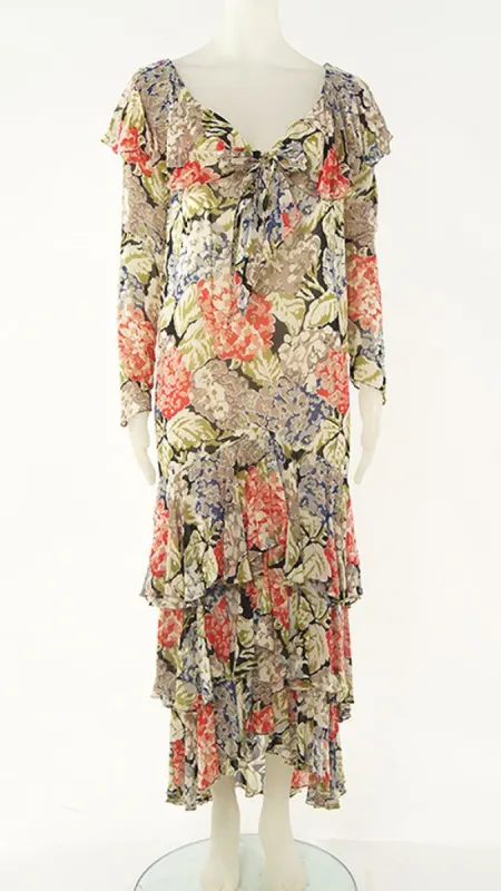 LONG FLORAL DRESS sold by Norma Kamali