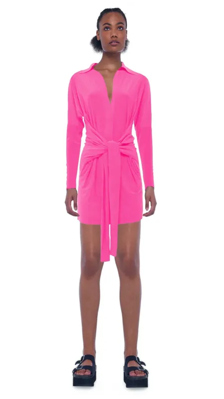 TY FRONT MINI DRESS sold by Norma Kamali