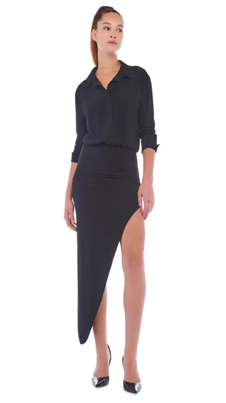 BF NK SHIRT SIDE DRAPE GOWN sold by Norma Kamali