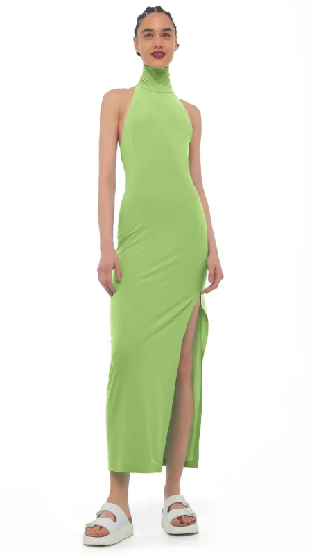 HALTER TURTLE SLIT GOWN sold by Norma Kamali