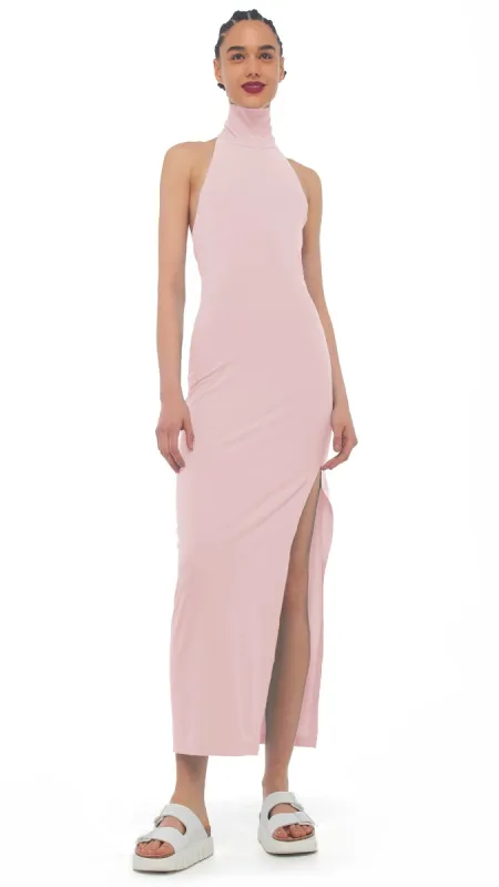 HALTER TURTLE SIDE SLIT GOWN sold by Norma Kamali