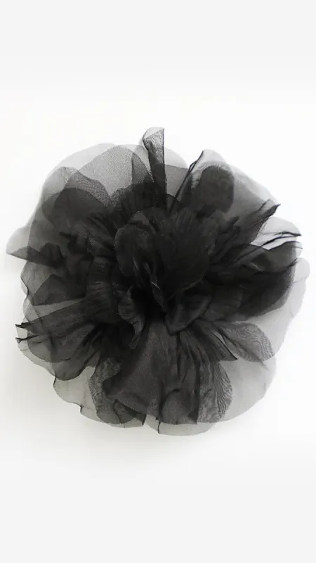 BLACK SILK FLOWER sold by Norma Kamali