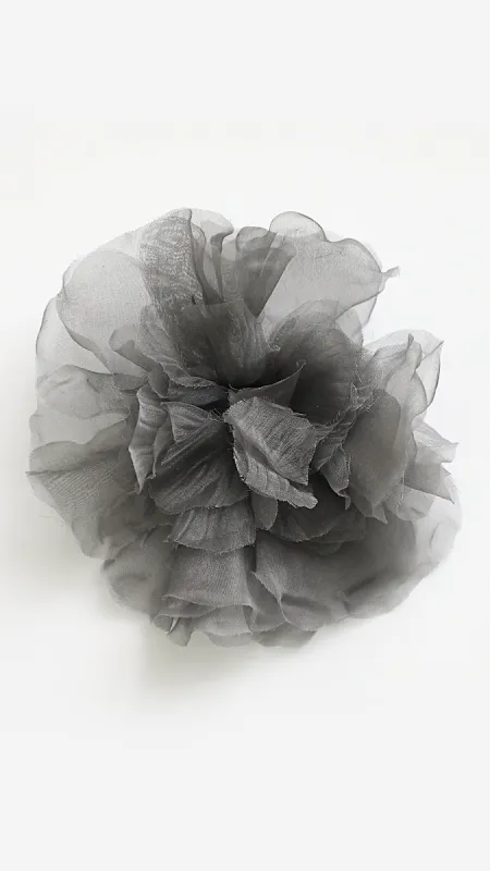 GREY SILK FLOWER sold by Norma Kamali